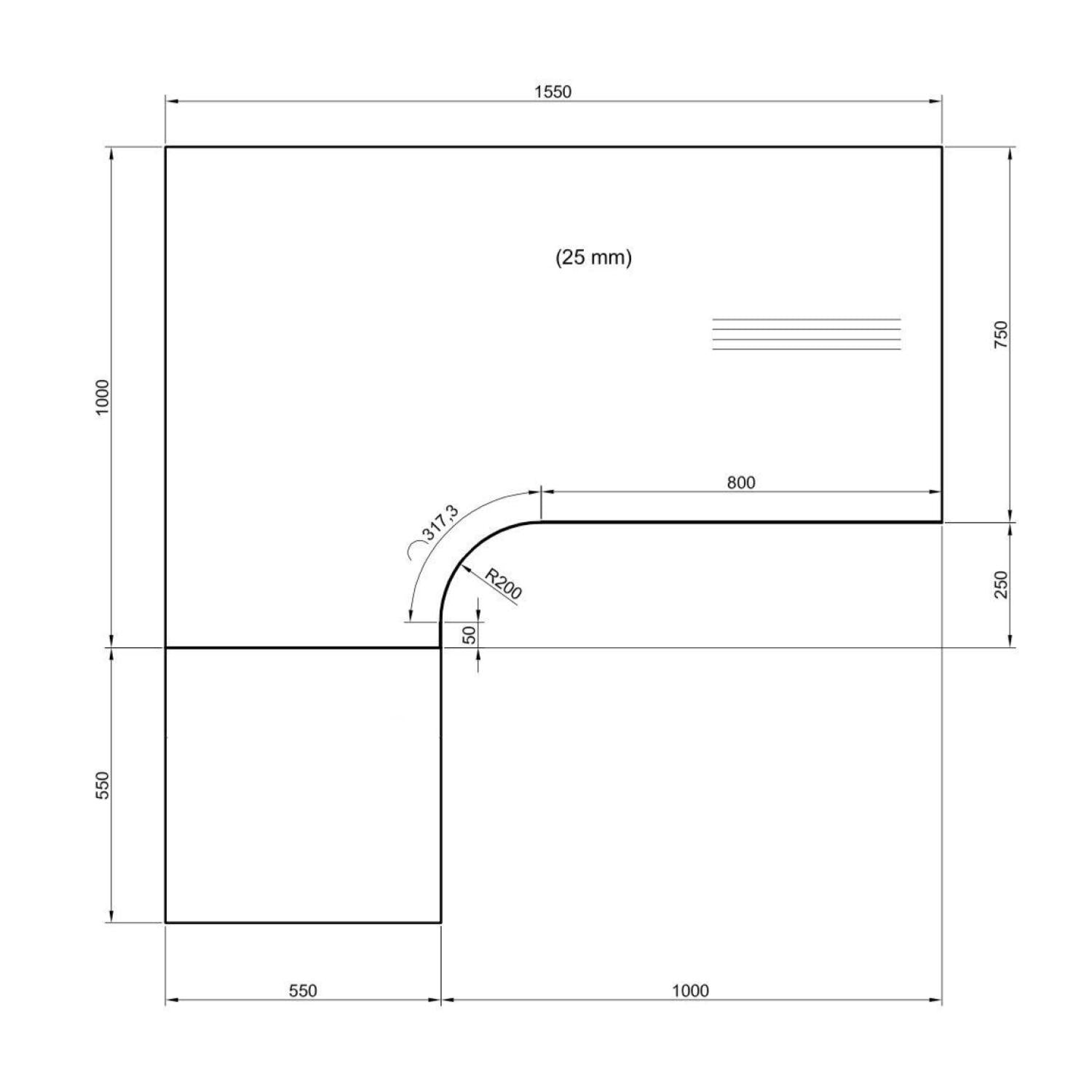 Reguleeritav laud PRO nurgaga 90°