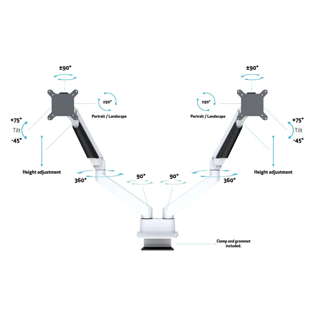 Multibrackets-gaasiamordiga monitorihoidja dual moodud