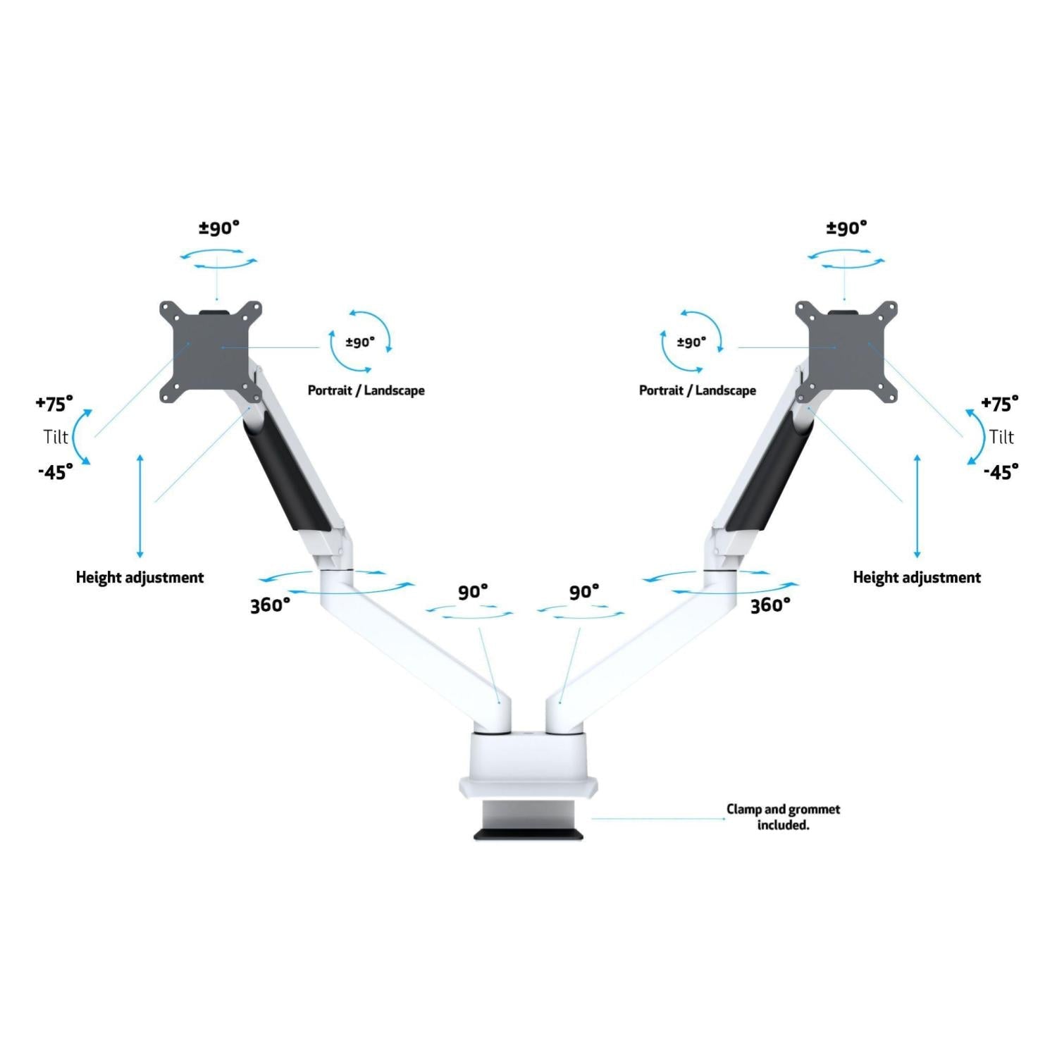 Multibrackets-gaasiamordiga monitorihoidja dual moodud