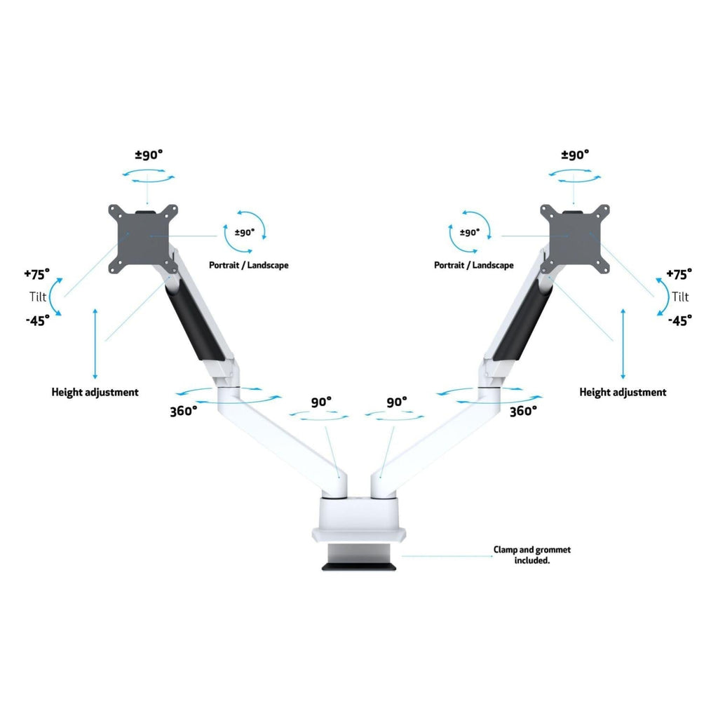 Multibrackets-gaasiamordiga monitorihoidja dual moodud