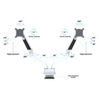 Multibrackets-gaasiamordiga monitorihoidja dual moodud