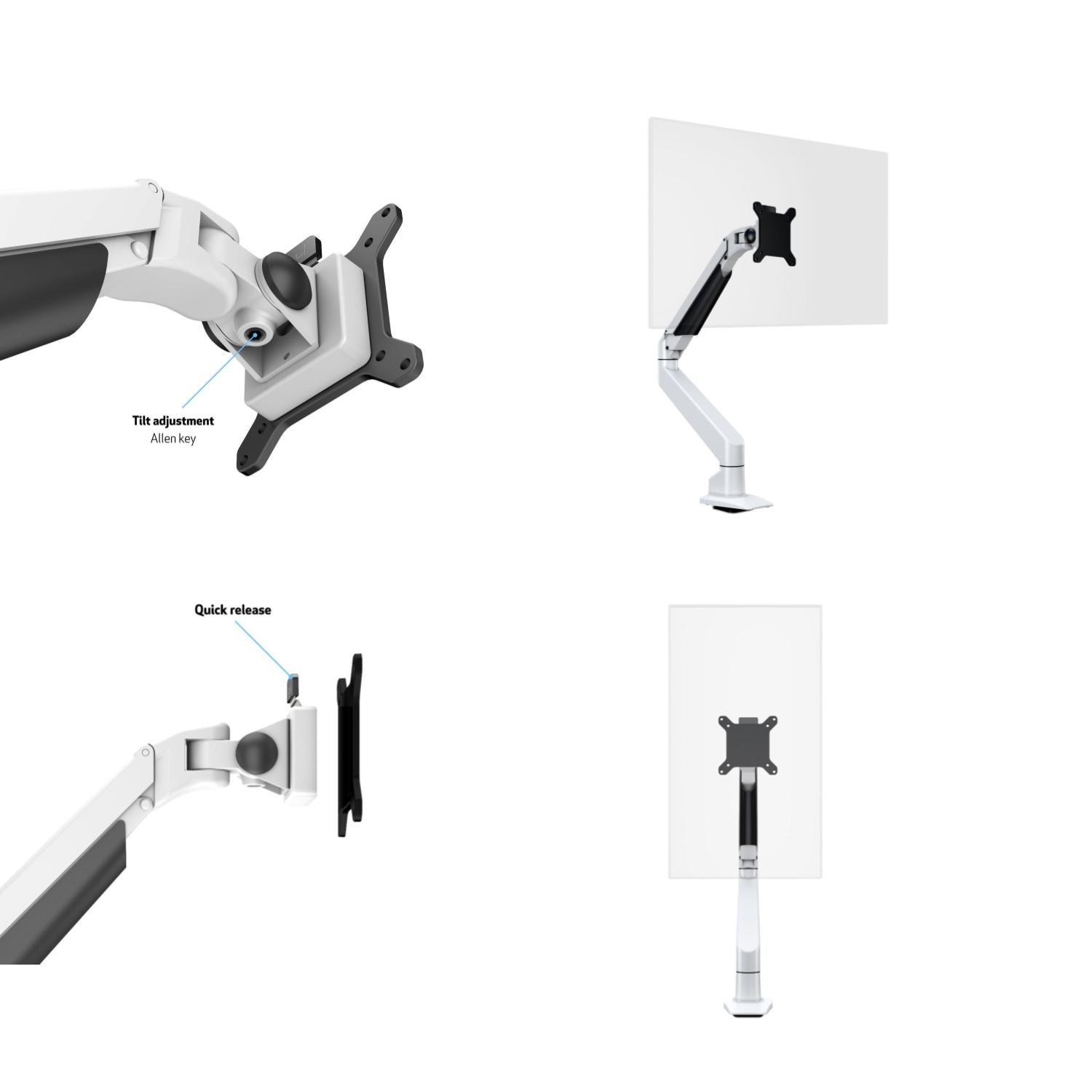 Multibrackets monitorihoidja valge