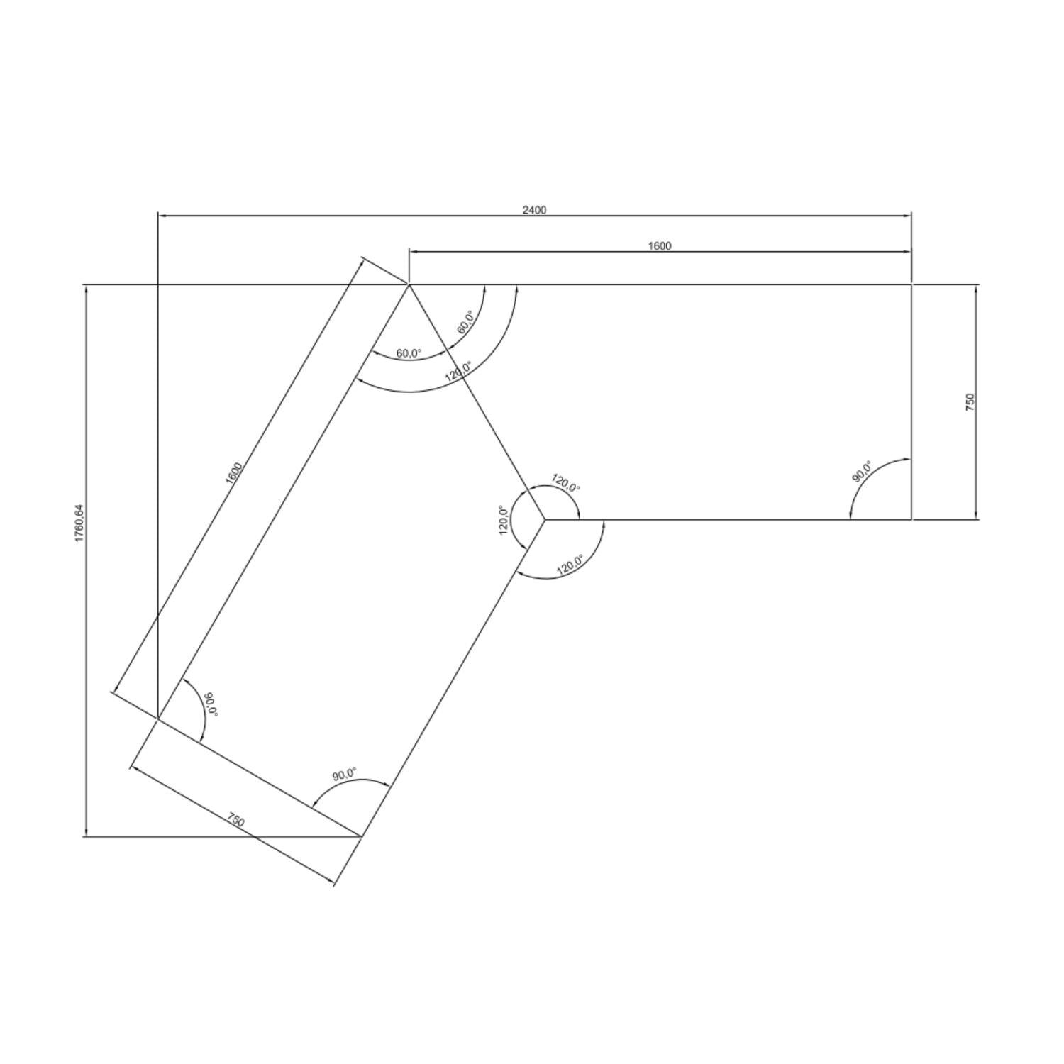 Reguleeritav laud PRO nurgaga 120°